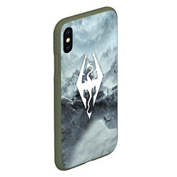 Чехол iPhone XS Max матовый THE ELDER SCROLLS, цвет: 3D-темно-зеленый — фото 2