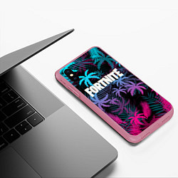 Чехол iPhone XS Max матовый FORTNITE, цвет: 3D-малиновый — фото 2