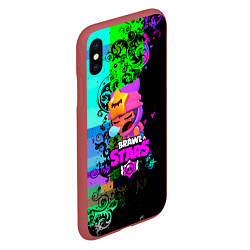 Чехол iPhone XS Max матовый BRAWL STARS SANDY, цвет: 3D-красный — фото 2