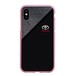 Чехол iPhone XS Max матовый TOYOTA CARBON