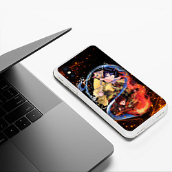 Чехол iPhone XS Max матовый KIMETSU NO YAIBA, цвет: 3D-белый — фото 2