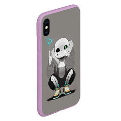 Чехол iPhone XS Max матовый UNDERTALE, цвет: 3D-сиреневый — фото 2