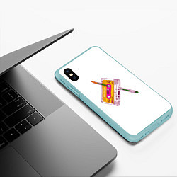 Чехол iPhone XS Max матовый 90s, цвет: 3D-мятный — фото 2