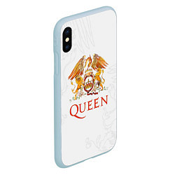 Чехол iPhone XS Max матовый Queen, цвет: 3D-голубой — фото 2