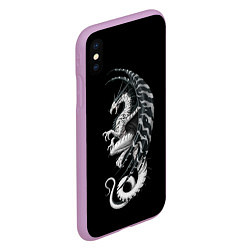 Чехол iPhone XS Max матовый White Dragon, цвет: 3D-сиреневый — фото 2