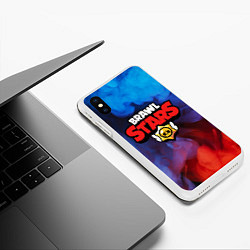 Чехол iPhone XS Max матовый BRAWL STARS, цвет: 3D-белый — фото 2