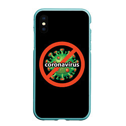 Чехол iPhone XS Max матовый Стоп коронавирус