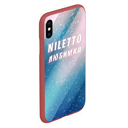 Чехол iPhone XS Max матовый NILETTO, цвет: 3D-красный — фото 2