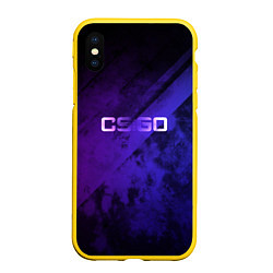 Чехол iPhone XS Max матовый CSGO, цвет: 3D-желтый