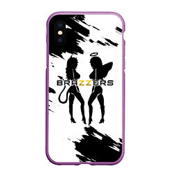 Чехол iPhone XS Max матовый Brazzers, цвет: 3D-фиолетовый