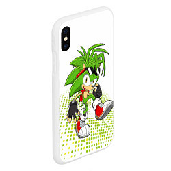 Чехол iPhone XS Max матовый Sonic, цвет: 3D-белый — фото 2