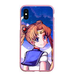 Чехол iPhone XS Max матовый SAILOR MOON, цвет: 3D-розовый