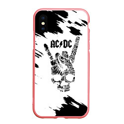 Чехол iPhone XS Max матовый ACDC, цвет: 3D-баблгам