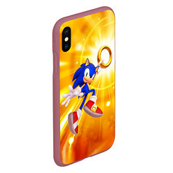 Чехол iPhone XS Max матовый Sonic, цвет: 3D-малиновый — фото 2