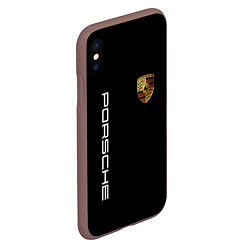 Чехол iPhone XS Max матовый PORSCHE, цвет: 3D-коричневый — фото 2