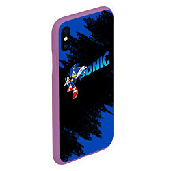 Чехол iPhone XS Max матовый SONIC, цвет: 3D-фиолетовый — фото 2