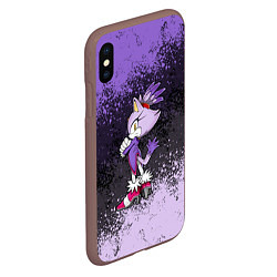 Чехол iPhone XS Max матовый SONIC Blaze the Cat, цвет: 3D-коричневый — фото 2