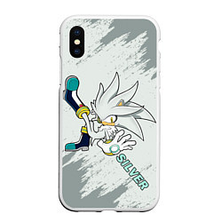 Чехол iPhone XS Max матовый SONIC SILVER, цвет: 3D-белый