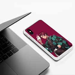 Чехол iPhone XS Max матовый KIMETSU NO YAIBA, цвет: 3D-белый — фото 2