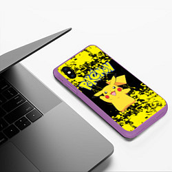 Чехол iPhone XS Max матовый POKEMON, цвет: 3D-фиолетовый — фото 2