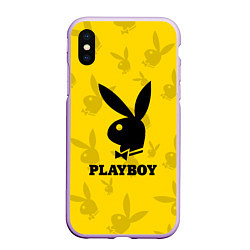 Чехол iPhone XS Max матовый PLAYBOY, цвет: 3D-сиреневый