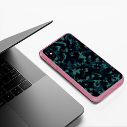 Чехол iPhone XS Max матовый Камуфляж, цвет: 3D-малиновый — фото 2