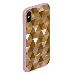 Чехол iPhone XS Max матовый Кристализация, цвет: 3D-розовый — фото 2