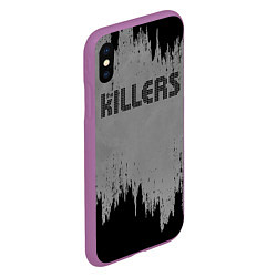 Чехол iPhone XS Max матовый The Killers Logo, цвет: 3D-фиолетовый — фото 2