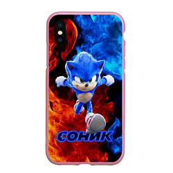 Чехол iPhone XS Max матовый SONIC