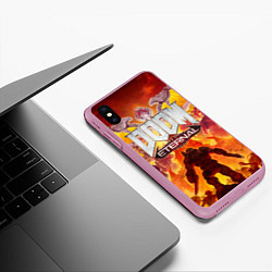 Чехол iPhone XS Max матовый DOOM Eternal, цвет: 3D-розовый — фото 2