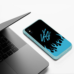 Чехол iPhone XS Max матовый Stray Kids, цвет: 3D-мятный — фото 2