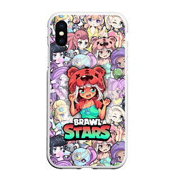 Чехол iPhone XS Max матовый BrawlStars Girls Oko