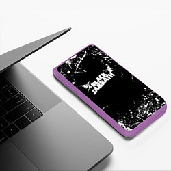 Чехол iPhone XS Max матовый Black Sabbath, цвет: 3D-фиолетовый — фото 2