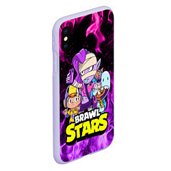 Чехол iPhone XS Max матовый BRAWL STARS EMZ, цвет: 3D-светло-сиреневый — фото 2