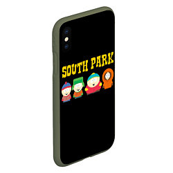 Чехол iPhone XS Max матовый South Park, цвет: 3D-темно-зеленый — фото 2