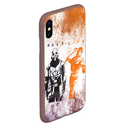 Чехол iPhone XS Max матовый Half life attack, цвет: 3D-коричневый — фото 2