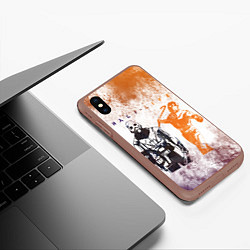 Чехол iPhone XS Max матовый Half life attack, цвет: 3D-коричневый — фото 2