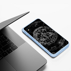Чехол iPhone XS Max матовый ПЕНТАГРАММА,, цвет: 3D-голубой — фото 2