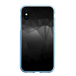 Чехол iPhone XS Max матовый GRAY GEOMETRY, цвет: 3D-голубой