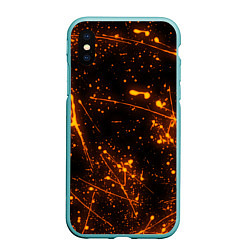 Чехол iPhone XS Max матовый FLAME, цвет: 3D-мятный