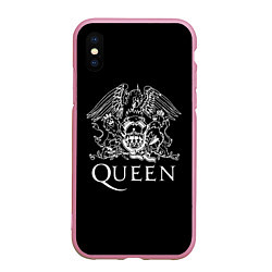 Чехол iPhone XS Max матовый QUEEN, цвет: 3D-розовый