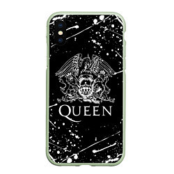 Чехол iPhone XS Max матовый QUEEN, цвет: 3D-салатовый