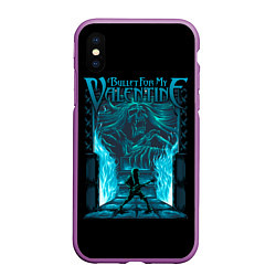 Чехол iPhone XS Max матовый Bullet For My Valentine, цвет: 3D-фиолетовый