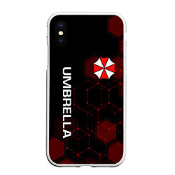 Чехол iPhone XS Max матовый UMBRELLA CORP, цвет: 3D-белый