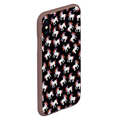 Чехол iPhone XS Max матовый Единороги, цвет: 3D-коричневый — фото 2