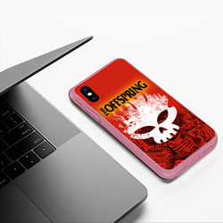 Чехол iPhone XS Max матовый The Offspring, цвет: 3D-малиновый — фото 2