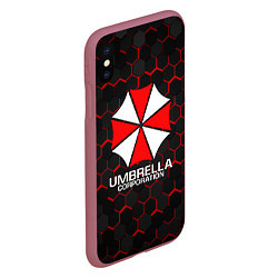 Чехол iPhone XS Max матовый UMBRELLA CORP, цвет: 3D-малиновый — фото 2