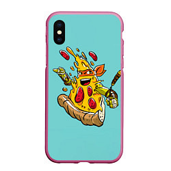 Чехол iPhone XS Max матовый PIZZA TIME