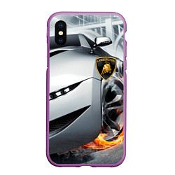 Чехол iPhone XS Max матовый Lamborghini