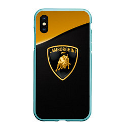 Чехол iPhone XS Max матовый Lamborghini, цвет: 3D-мятный